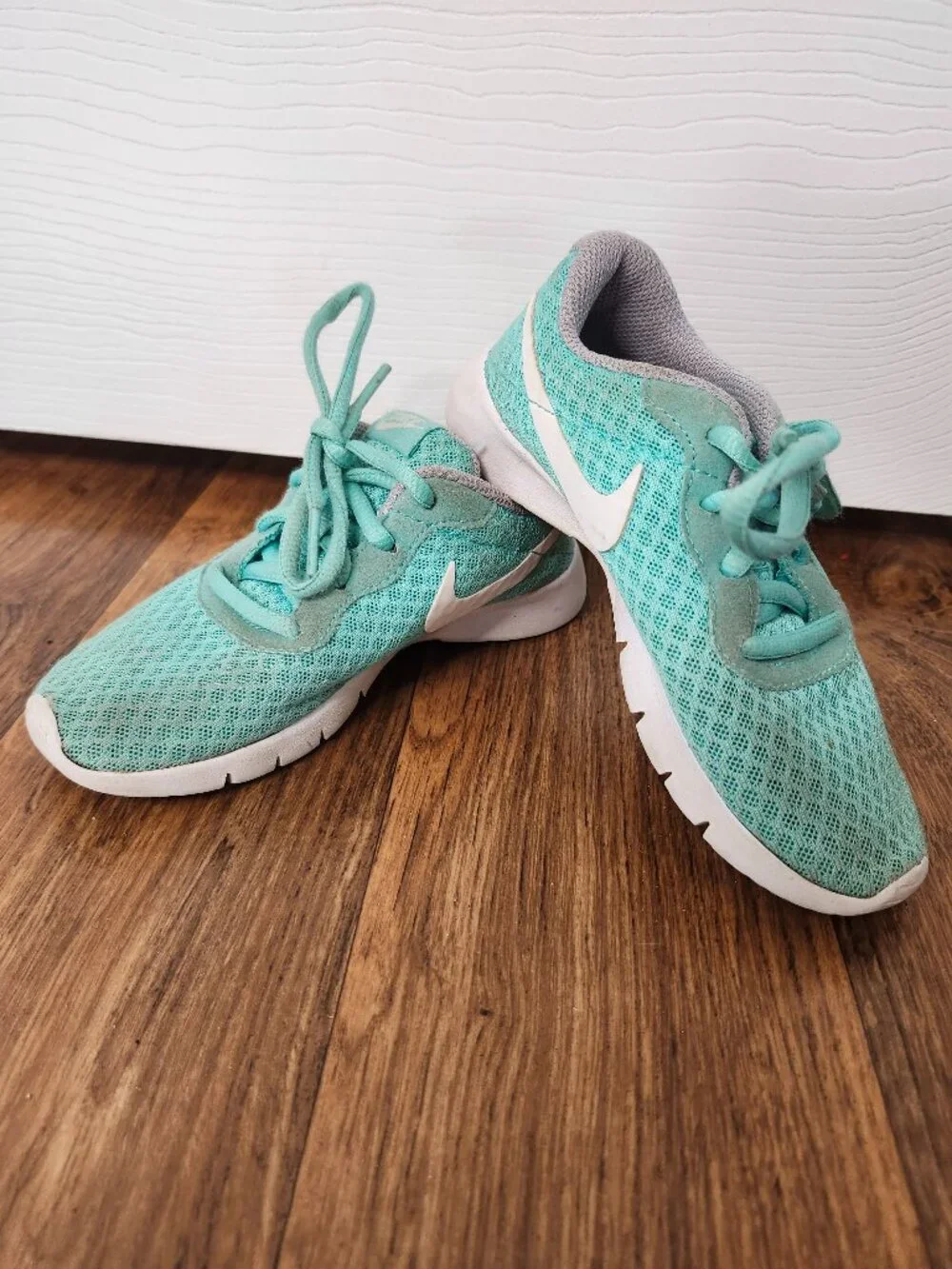 Nike Tanjun Sneakers Blue White Mesh Lightweight Size 12